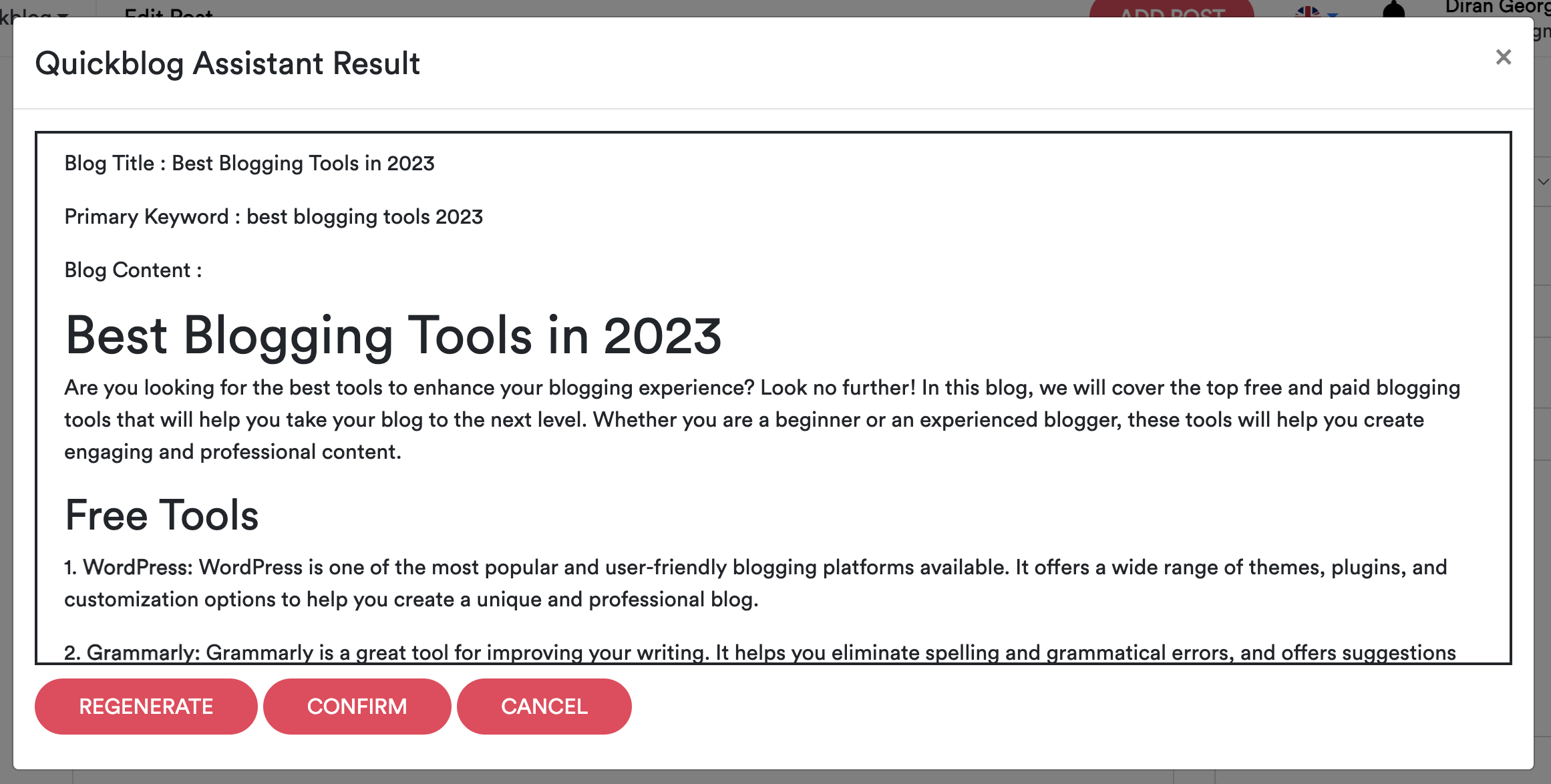 Quickblog | AI Assistant Output Quickblog | AI Assistant Output